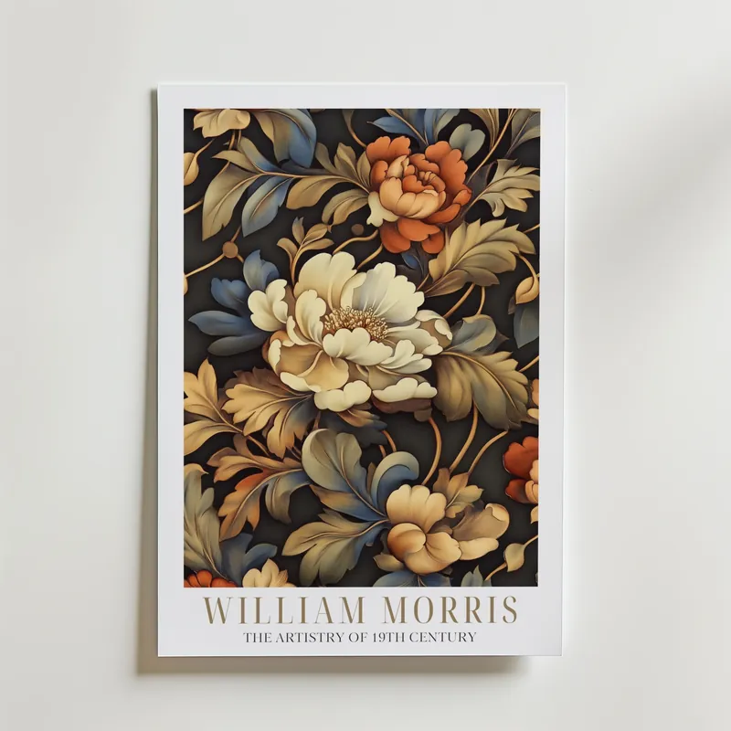 Golden Flowers Pattern William Morris Poster | Finns nu